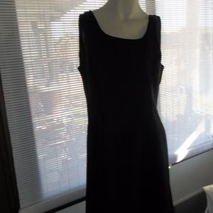 Virgo Dresses - Petite Black Dress Sheer Hem 10P Virgo Dresses - Petite Black Dress Sheer Hem 10P